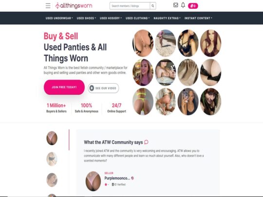All Things Worn review, a site that is one of many popular Used Adult Products Programs