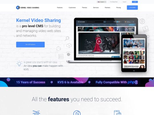 Kernel Video Sharing review, a site that is one of many popular Porn Tube Scripts