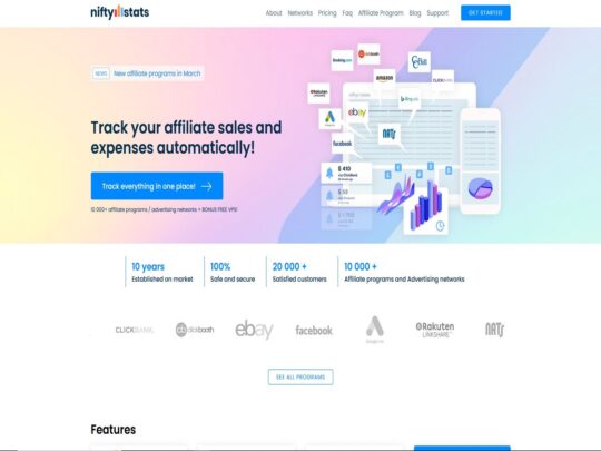Nifty Stats review, a site that is one of many popular Affiliate Stats Tracking Software