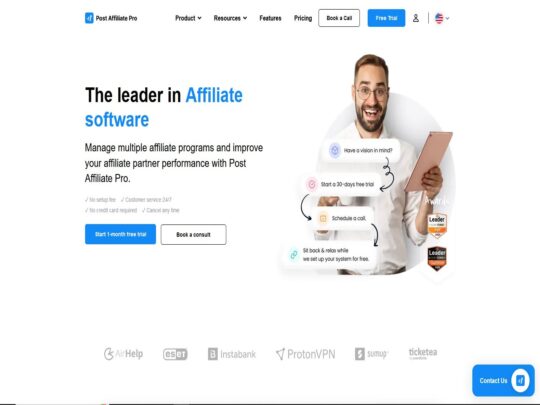 Post Affiliate Pro review, a site that is one of many popular Affiliate Program Software