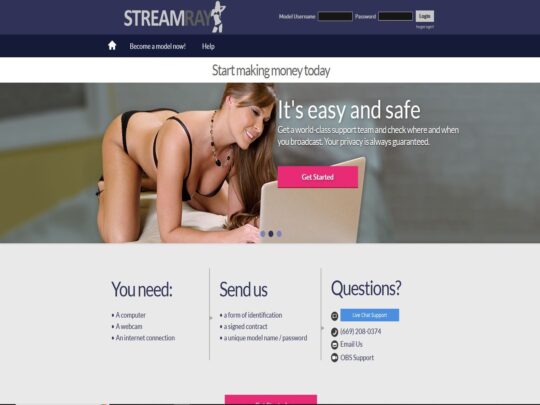 Streamray Cam Models review, a site that is one of many popular Webcam Model Programs