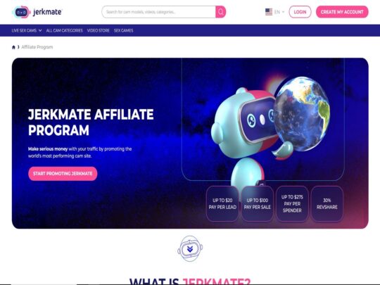 Jerkmate review, a site that is one of many popular Webcam Affiliate Programs